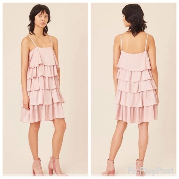 Mansur Gavriel 100% Silk Ruffle Dress - Picture 1 of 7